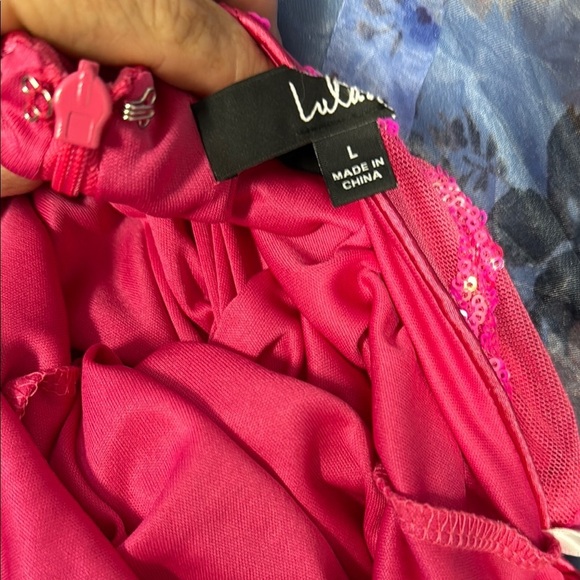 Perfect Enchantment Hot Pink Sequin Lace-Up Mermaid Maxi Dress - Picture 2 of 2